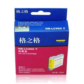 格之格（G&G）NB-LC960Y 黄色墨盒（适用于Brother 540CN/130C/230C/440CN/240/330C/2480C/   5460CN/5860CN FAX-1360/1460/ 1560）