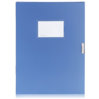 得力(deli) 5602 标准2英寸粘扣档案盒进口环保PP材料持久耐用(蓝) 单只装 清仓