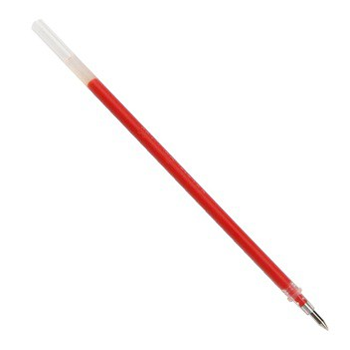 得力(deli) 6916 0.5mm子彈頭紅色筆芯 中性筆/水筆/簽字筆替芯20支裝