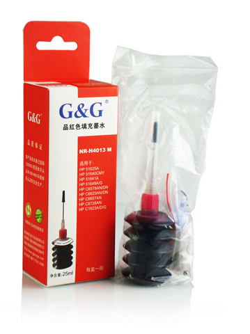 格之格（G&G）NR-H4013M 25ml红色墨水 （惠普HP816/818/901/802/703/2520 HP墨盒专用墨水）