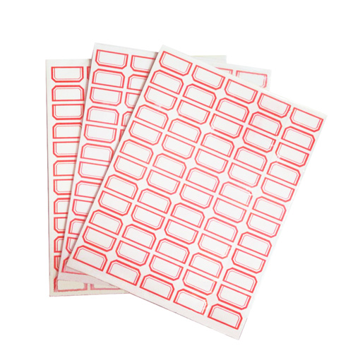奥凯（AoKai） 不干胶标签贴纸 对折扣取纸  财务不干胶贴纸（22×24mm×30枚）10张/包 红色