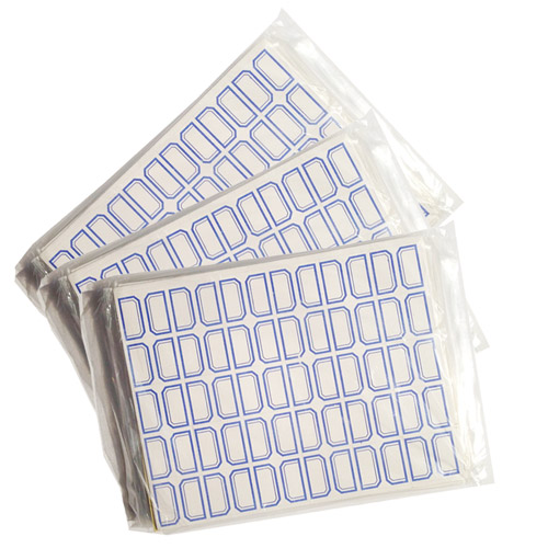 奥凯（AoKai） 不干胶标签贴纸 对折扣取纸  财务不干胶贴纸（22×24mm×30枚）10张/包 蓝色