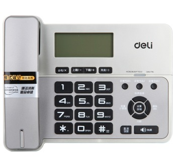 得力（deli） 796 高贵典雅横式来电显示电话机/固定电话 液晶显示（颜色随机）